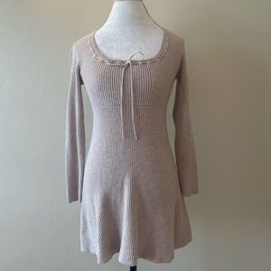 Hollister Tie Detail Ribbed Knit Dress